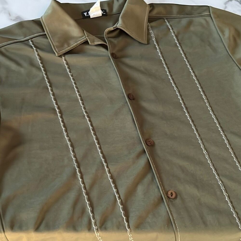 Vintage Y.M.L.A Short Sleeve Resort Style Button Up Shirt Mens Large